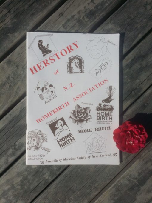 Front cover of the Herstory of NZ Homebirth Association book