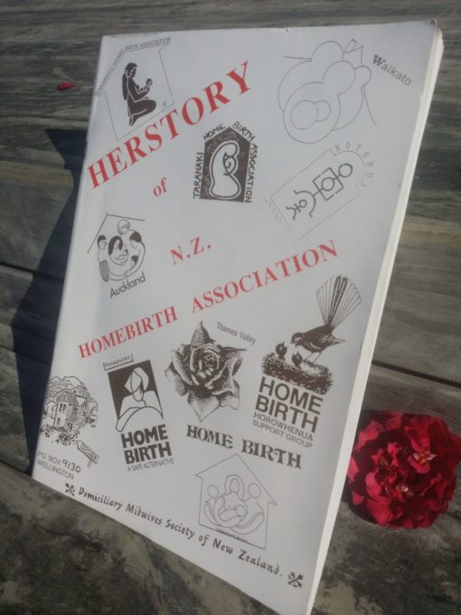 Front cover of the Herstory of NZ Homebirth Association book